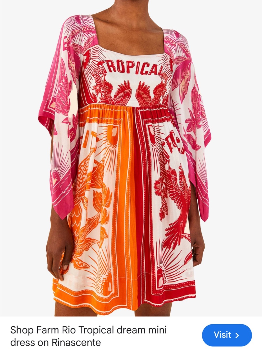 Farm Rio: Tropical dream mini dress - Picture 7 of 13